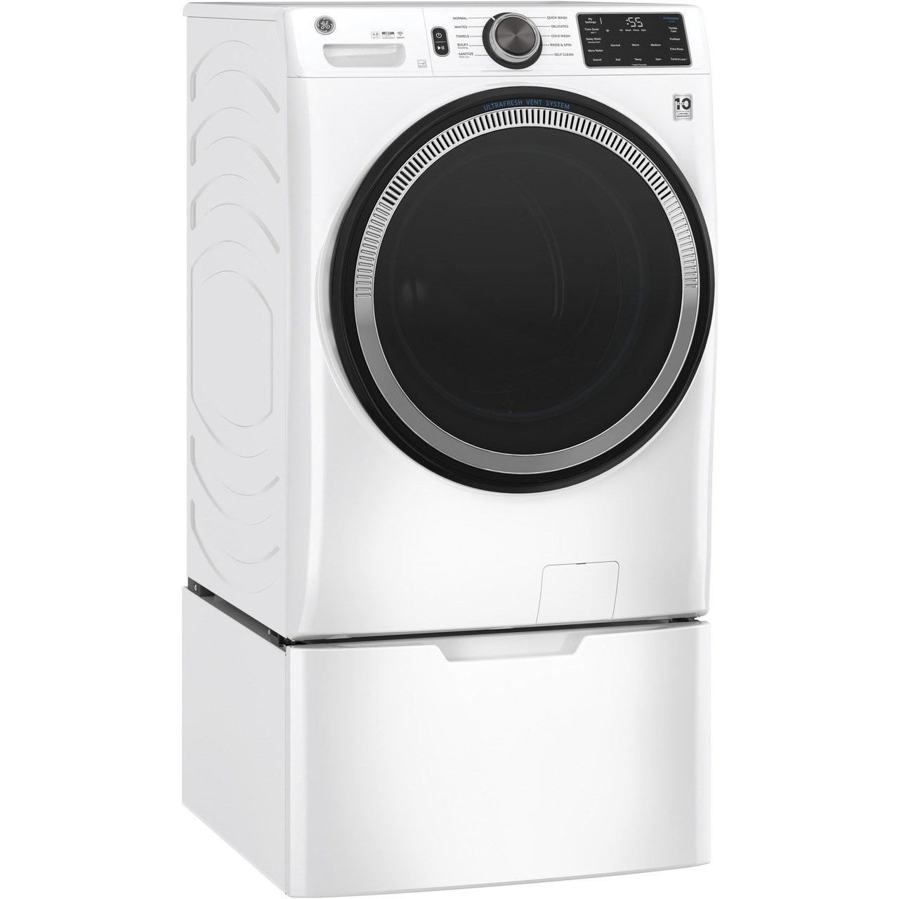 GE Appliances GFW550SSNWW GE 4.8 cu. ft. Capacity Smart Front
